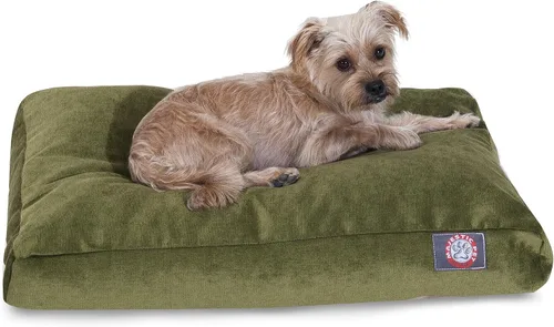Vista 24 de Majestic Pet Cama para perro de espuma viscoelástica triturada, pequeña con funda extraíble lavable, cama ortopédica rectangular para perros, cama