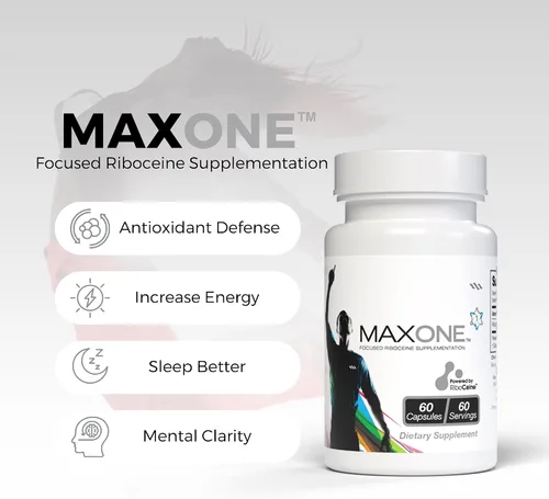 Vista 2 de Max One, Suplemento enfocado de riboceína, 60 cápsulas vegetales, 60 porciones