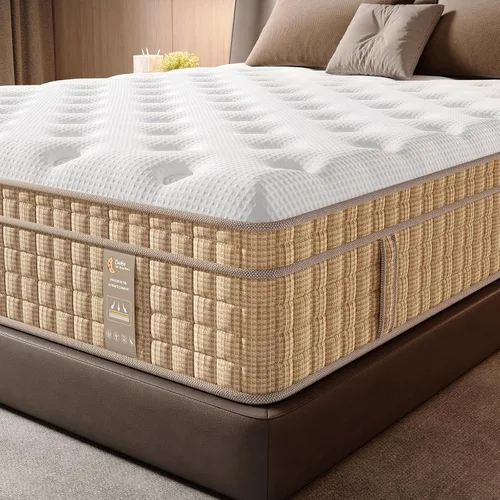 Vista 4 de BedStory Colchón de tamaño King, colchones híbridos firmes de 12 pulgadas en una caja con gel refrescante y resortes ensacables para aliviar