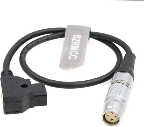 Vista 5 de SZRMCC D Tap a ángulo recto 2B 4 Pin Cable de alimentación hembra para cámara de cine RED Digtal V-Raptor XL 8K VV