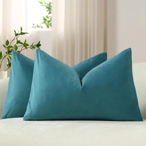 Vista 37 de Funda de almohada para cuerpo de Dezene, súper suave de terciopelo con cierre de cremallera oculto.