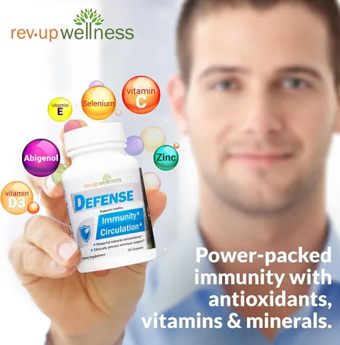 Vista 5 de Defense - Suplemento diario de apoyo inmunológico, con beta-glucano inmune natural y clínicamente probado, antioxidantes y minerales esenciales, 30