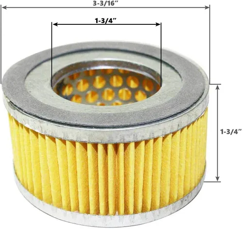 Vista 6 de Interstate Pneumatics Elemento de filtro de papel de aire compresor SA13F SOLO para SA13