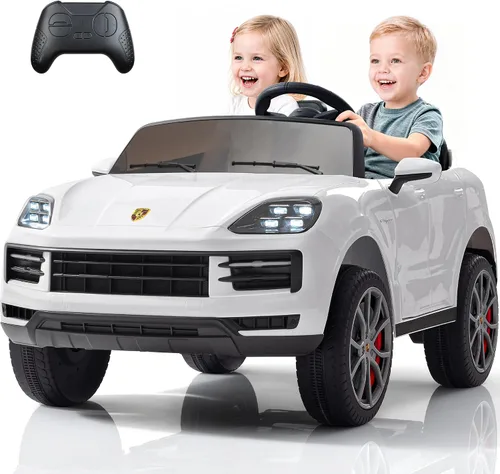 Vista 7 de Juguetes para niños pequeños de 24 V, auto con licencia Porsche Negro