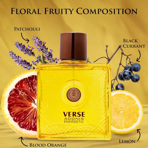 Vista 2 de Verse Adonis Energetic for Men - Fragancia fresca de larga duración, aroma audaz y vigorizante, perfecto para uso de día y noche, aroma energizante