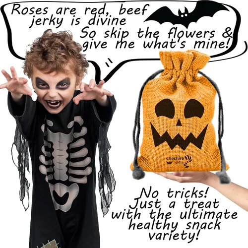 Vista 5 de Cesta de regalo de Halloween de carne seca de ternera, cesta abucheada