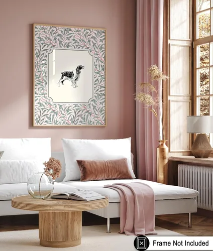 Vista 6 de Poster Master Póster Vintage de Cocker Spaniel Inglés - Impronta Retro de Perro - Arte Floral - Arte de Cachorros - Arte para Amantes de Animales