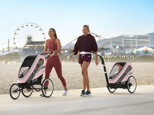 Vista 16 de CYBEX ZENO - Remolque multideportivo 4 en 1, plegado compacto, suspensión de conducción suave y neumáticos llenos de aire, remolque de bebé durante