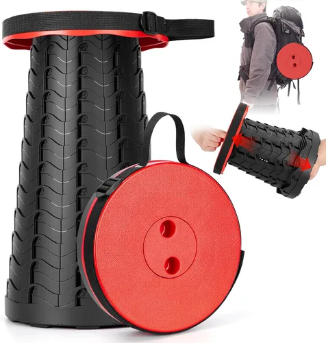 Vista 10 de Qiguet Taburete plegable, silla plegable, silla portátil mejorada con capacidad de carga de 400 libras, taburete portátil para camping, pesca