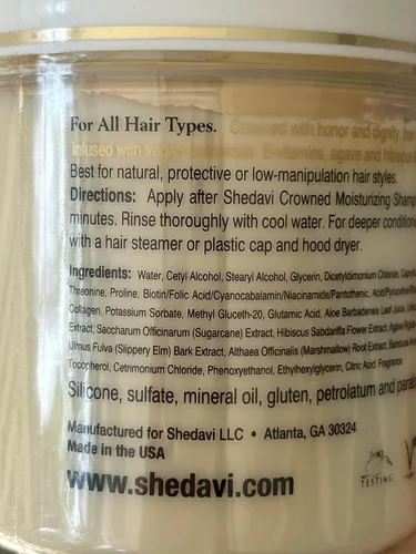Vista 2 de Shedavi Mascarilla para el cabello - Tratamiento de proteínas con queratina para el cabello seco y dañado