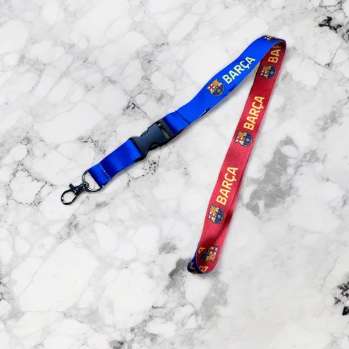 Vista 4 de Desert Cactus FC Barcelona Lanyard Barça Barça Barça Fútbol Fútbol Llaves de coche Soporte para tarjetas de identificación Llavero desmontable