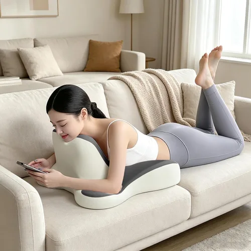 Vista 5 de Almohada refrescante para aliviar el dolor para el cuello, gris