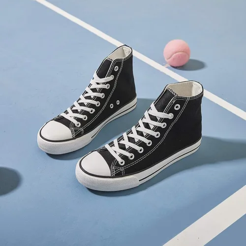 Vista 5 de yageyan Tenis de lona para mujer, con cordones, estilo casual, clásicos