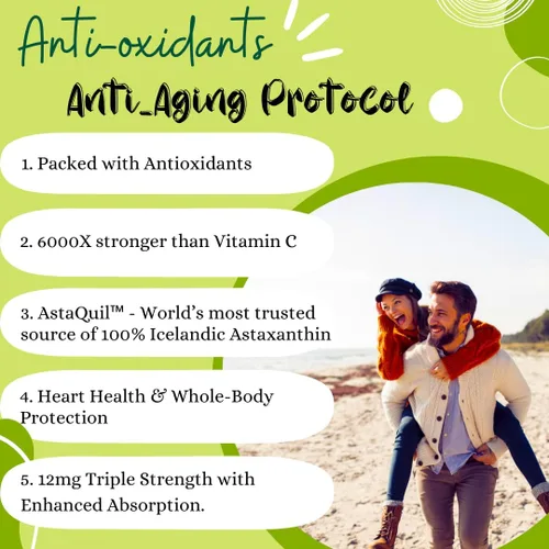 Vista 2 de Advanced Bionetix Triple Strength AstaQuil™ Astaxantina Fórmula de alta biodisponibilidad, 60 cápsulas blandas de aceite de coco orgánico para una