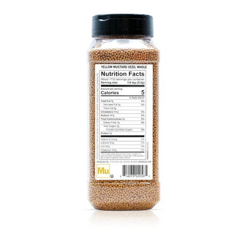 Vista 2 de mostaza amarilla, entero – Spiceology Semillas de mostaza amarilla – 24 onzas