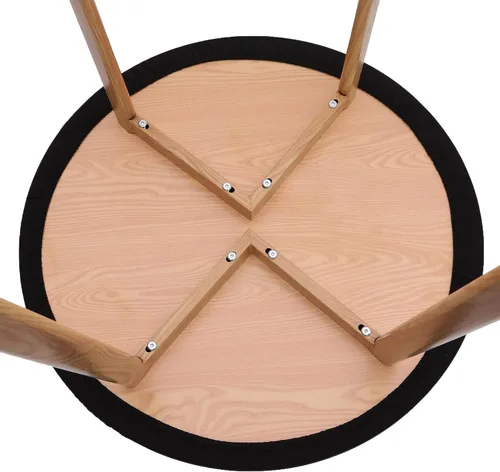 Vista 3 de NEWISHER Mantel redondo ajustable de elastano elástico negro con bordes elásticos para comedor, picnic y patio, 48 pulgadas