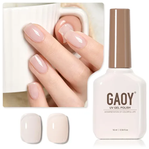 Vista 42 de GAOY - Esmalte de uñas de gel marrón, 16ml de esmalte de gel para quitar por remojo, curado con luz UV para arte de uñas, manicura DIY en casa, 2088