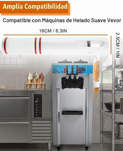 Vista 2 de Juego de 3 varillas de válvula para hacer helados VEVOR Soft Serve Machine