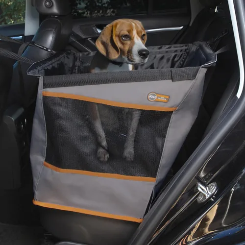 Vista 12 de K&H Buckle N Go - Asiento de automóvil para perros pequeños, tela impermeable, laterales de malla transpirable, correa de cinturón de seguridad