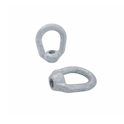 Vista 4 de 2 piezas 5/16" tuerca de ojo galvanizada sumergida en caliente con 3/8"-16 UNC grifo 1,250 libras WLL