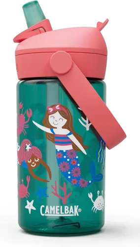 Vista 11 de CamelBak Thrive Kids - Válvula de mordida con popote para niños, botella de agua Tritan Renew Airplane Bandits, 14 onzas Easy Drinking Kids Can
