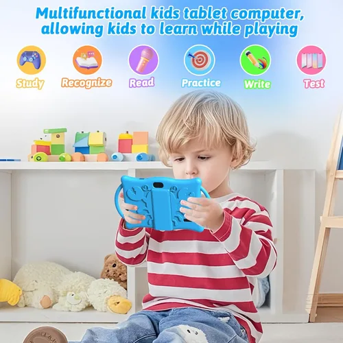 Vista 7 de Tablet Android Kids de 7 pulgadas, Tablets para Niños, 4 GB de RAM 32 GB ROM Quad Core Tablet para niños pequeños con funda a prueba de golpes