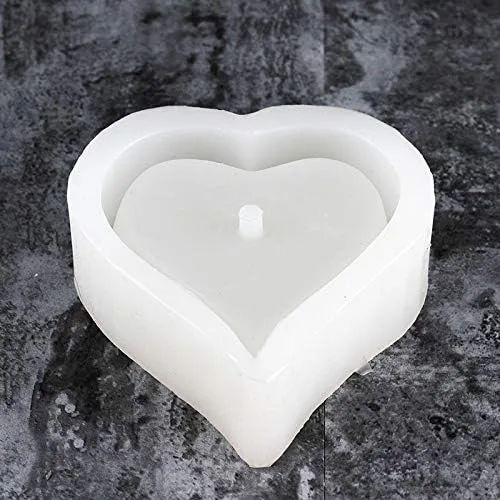 Vista 2 de NICOLE - Molde de silicona para maceta, en forma de corazón, para hormigón, herramienta de bonsái hecha a mano
