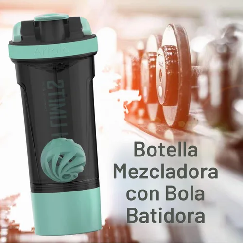 Vista 7 de Artoid Mode Botella Batidora de Proteínas de 24 Onzas, Tecnología de Mezcla Dual, Sin BPA, Verde Aqua/Negro Verde aguamarina/negro