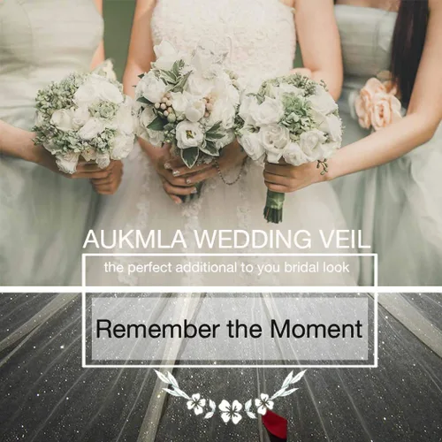Vista 7 de Aukmla Elegante velo de catedral velo largo de boda chispeante exquisito tul suave con purpurina de puntos plateados para velos de novia Champán 118
