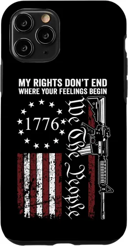 Vista 29 de My Rights Don't End Where Your Feelings Begin USA Gun Flag Case for iPhone 17