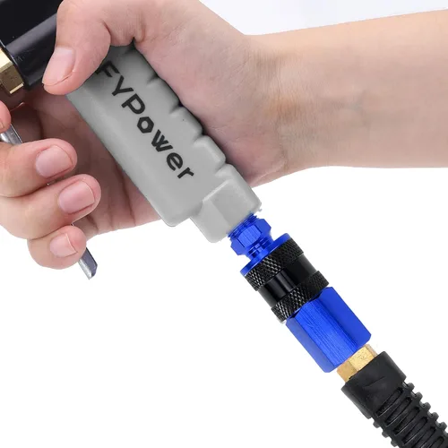Vista 6 de 15 piezas de acoplador de aire de aluminio de 1/4 pulgadas NPT y kit de enchufe, accesorios de aire de conexión rápida, juego de conectores rápidos