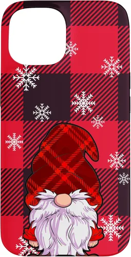 Vista 6 de Christmas Phone Case Red Buffalo Plaid Gnomes Snowflake Case for iPhone 17