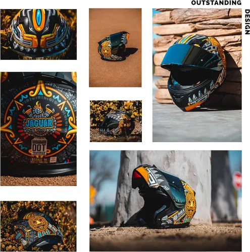 Vista 5 de HAX Amatista Casco Modular de Motocicleta con Visera Dual Abatible - Casco Aprobado DOT/ECE, Ligero, Cómodo y Elegante para Hombres y Mujeres