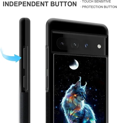 Vista 53 de Compatible con Google Pixel 4A 5G Mobile Case Creative Acrylic Panel trasero Silicona Protección Grip especialmente diseñado para Google Pixel 4A 5G