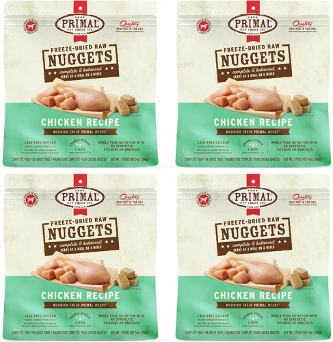 Vista 10 de Primal - Nuggets de alimento crudo liofilizado para perros, res, comida completa y balanceada, también se puede utilizar como complemento o premio