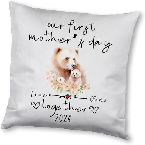 Vista 12 de Mother's Day Bear, Personalised Pillow Case Decor for Home, Present for Mom, Grandmother, for Her