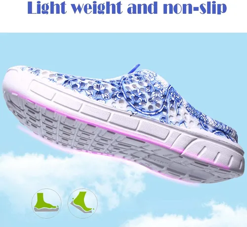 Vista 6 de Zuecos de jardín para mujer, zapatos informales, sandalias de playa, antideslizantes, para piscina, para el agua, para el hogar, calzado de verano