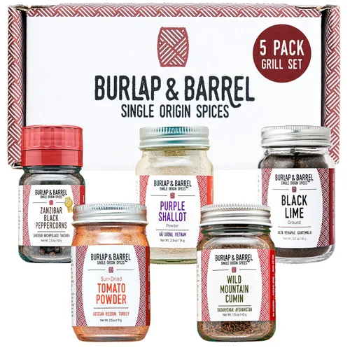 Vista 11 de Burlap & Barrel Juego de especias de origen único para tacos – Comino de montaña salvaje, tomate secado al sol, lima negra molida – como se ve