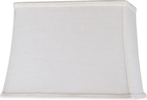 Vista 3 de Aspen Creative 32036 Pantalla de lámpara rectangular de estilo transicional con construcción de araña de forma rígida en color blanco hueso, 14