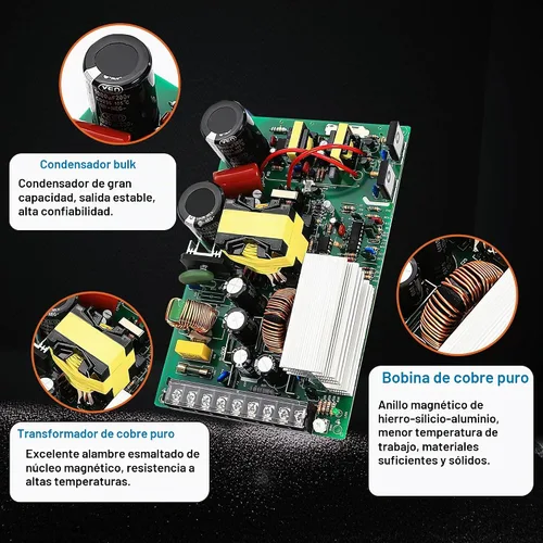 Vista 5 de CNCTOPBAOS Fuente de alimentación conmutada de 600 W 12 V CC, transformador industrial, PSU de CA a CC, convertidor de adaptador de 12 voltios 50 A