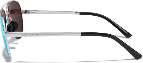 Vista 3 de MERRY'S Lentes de sol de aviador para hombres y mujeres, lentes polarizados para conducir, lentes espejados, protección UV 400, 2.283 in