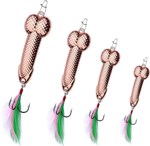 Vista 8 de 4Pcs Funny Fishing Lures, Top Water Bass Fishing Lure, Bass Fishing Gear Spinner Baits Freshwater Saltwater Fish Equipment Fish Hook Gift for