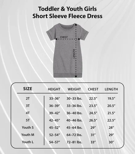 Vista 4 de Hybrid Apparel - Rainbow High - Toy Doll Lineup - Toddler and Youth Girls Fleece Dress