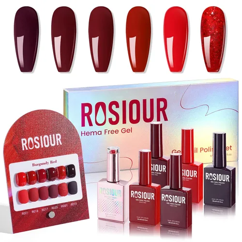 Vista 10 de Hema Tpo Free Gel Nail Polish Set - 24 Colores 18ml Juego de Esmalte de Uñas en Gel para Principiantes con 6 Piezas de Capa Base Mate y Brillante