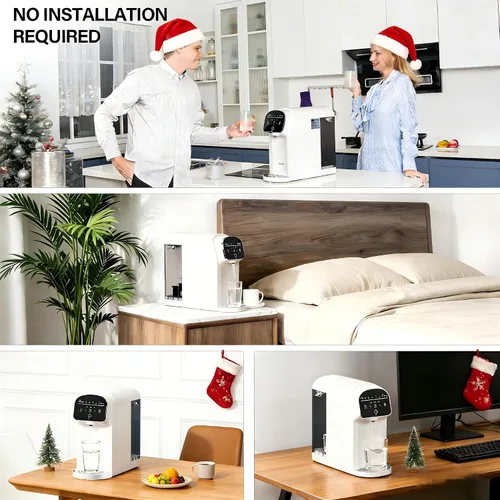 Vista 10 de Aigerri Filtro de agua portátil de ósmosis inversa para encimera con sistema de filtración de ósmosis inversa UV, 5 etapas, no necesita instalación
