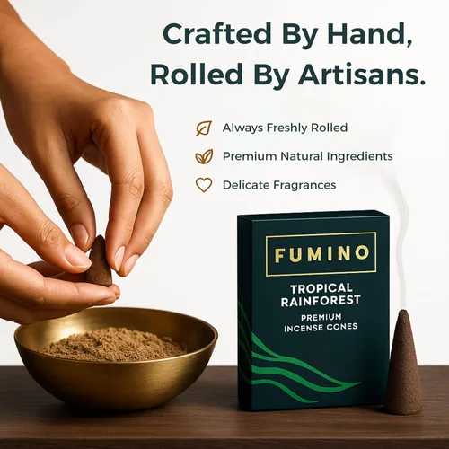 Vista 4 de Conos de incienso Fumino Fresh Paquete de 6 cajas de 90 piezas Masala Agarbatti Joss fragancia para relajación y meditación, aroma de decoración
