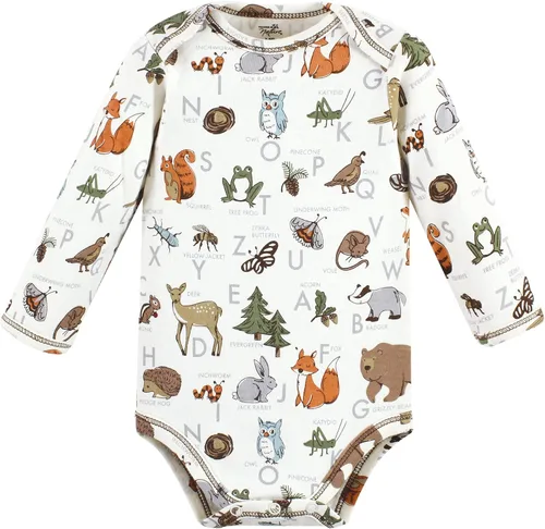 Vista 4 de Touched by Nature Unisex Baby Organic Cotton Long-sleeve Bodysuits