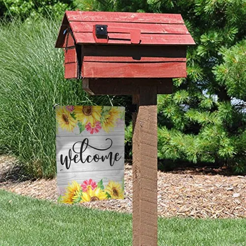 Vista 8 de Bandera de jardín personalizada, banderas de jardín personalizadas con nombre de foto, banderas de jardín personalizadas de impresión de doble cara