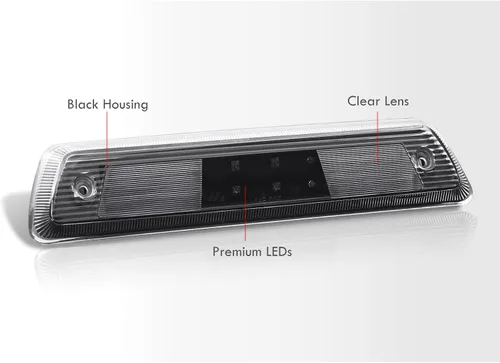 Vista 6 de Luces para tercer freno de carga, negras, 09-14 Ford F150 F-150 Full L.E.D 3Rd