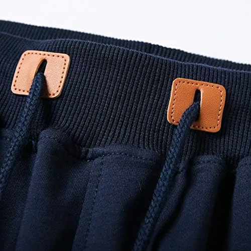 Vista 4 de Pantalones cortos casuales de verano de algodón de ajuste clásico con cintura elástica y bolsillos con cremallera